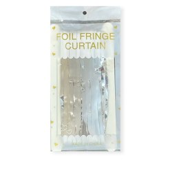 Kurtyna dekoracyjna, srebrna, 100 cm x 200 cm
