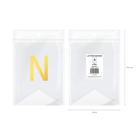 Baner DIY 16x12 cm - literka N