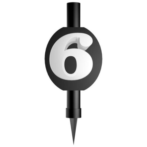 Fontanna do tortu, z cyfrą 6, 12cm