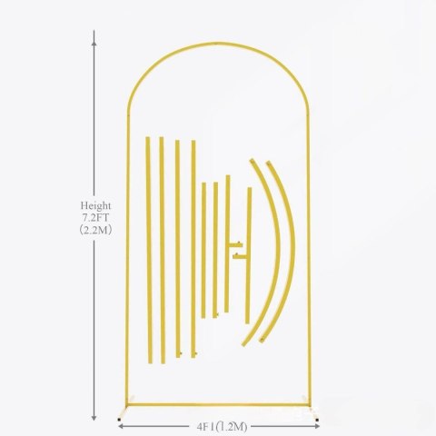 Łuk stelaż Stojak złoty 1 × 2m