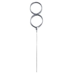 Zimne ognie srebrna cyfra 8, 17cm