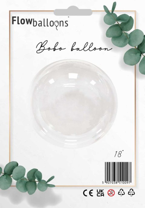 Balon Przezroczysty, Bobo 18 cali, pakowany