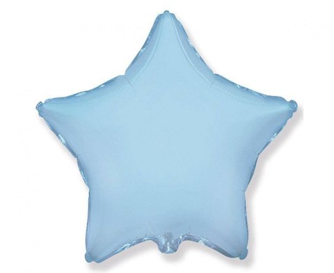 Balon foliowy gwiazdka, błękitna, niebieska, 46 cm