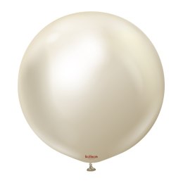 Balony lateksowe Mirror White Gold, złoty, 60cm, 2szt.