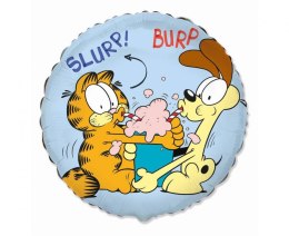 Balon foliowy okrągły Kot Garfield, 46 cm, 18