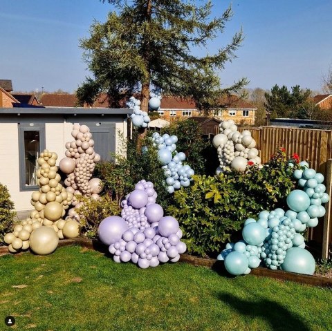 Balony lateksowe Kalisan AURA Ice Blue, niebieskie, 45cm, 25szt.