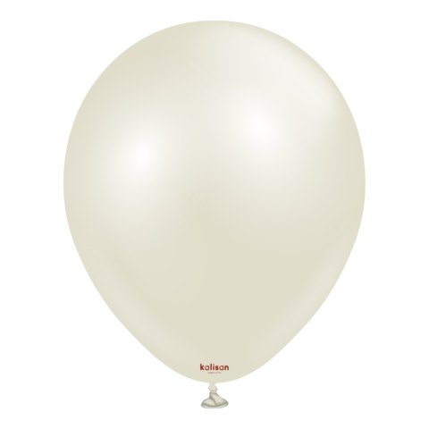 Balony lateksowe Kalisan AURA Ivory White, beżowy, kremowy, 45cm, 1szt.