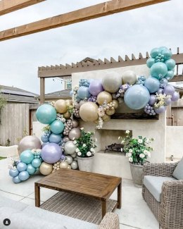 Balony lateksowe Kalisan AURA Ivory White, beżowy, kremowy, 45cm, 25szt.