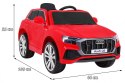 Audi Q8 Lift na akumulator dla dzieci Czerwony SUV + Pilot