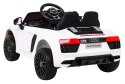 Audi R8 na akumulator dla dzieci Biały + Pilot + EVA + Wolny Start + MP3 LED