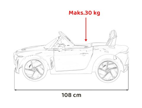 Autko Bentley Bacalar na akumulator dla dzieci +3, Czarny