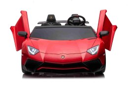 Auto Lamborghini Aventador SV na akumulator dla 2 dzieci Czerwony + Pilot 2,4 GHz + Pianka EVA + Audio LED