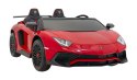 Auto Lamborghini Aventador SV na akumulator dla 2 dzieci Czerwony + Pilot 2,4 GHz + Pianka EVA + Audio LED
