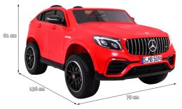 Auto Mercedes GLC 63S dla dzieci Czerwony Suv + Napęd 4x4