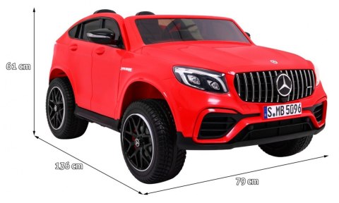 Auto Mercedes GLC 63S dla dzieci Czerwony Suv + Napęd 4x4