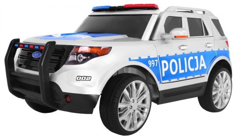 Auto SUV Policja na akumulator dla dzieci + Syreny + Światła + Megafon + Pilot