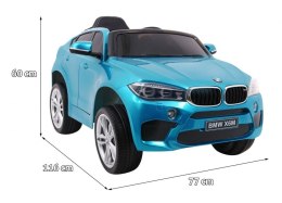 BMW X6M Elektryczne Autko, SUV dla dzieci Lakier Niebieski + Pilot