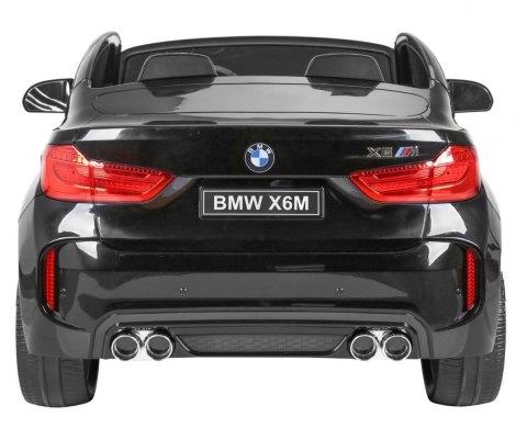 BMW X6M XXL dla 2 dzieci Czarny SUV + Pilot + Ekoskóra