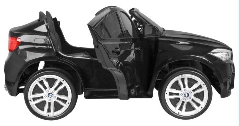 BMW X6M XXL dla 2 dzieci Czarny SUV + Pilot + Ekoskóra