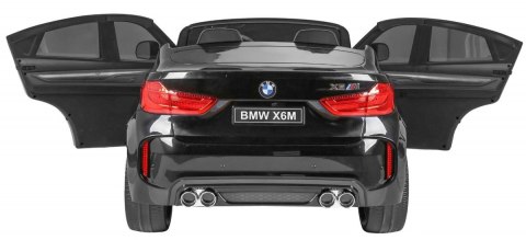 BMW X6M XXL dla 2 dzieci Lakier Czarny SUV + Pilot + Ekoskóra