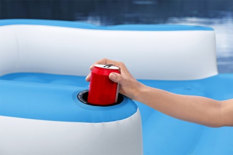 Dmuchana Wyspa do pływania 4-osobowa BESTWAY 305x186x58cm + Daszek + Siateczkowe dno