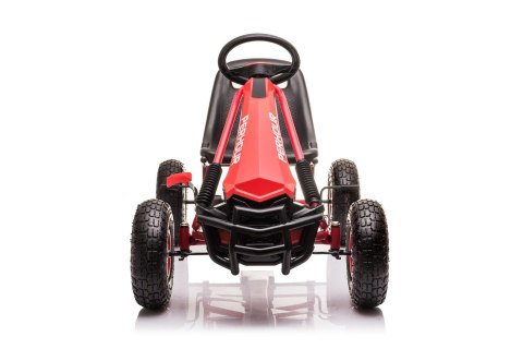 Gokart na Pedały AIR PerHour dla dzieci Czerwony + Hamulec ręczny + Pompowane koła + Regulacja siedzenia