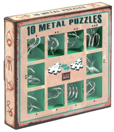 Łamigłówki metalowe 10 t Zestaw zielony G3