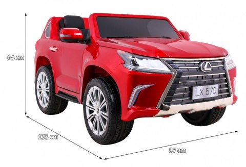 Lexus LX570 Lakierowane Autko dla 2 dzieci Czerwony SUV + Pilot