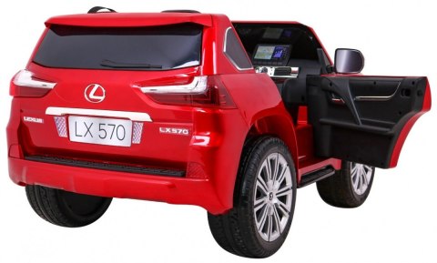 Lexus LX570 Lakierowane Autko dla 2 dzieci Czerwony SUV + Pilot