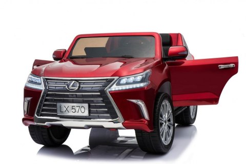 Lexus LX570 Lakierowane Autko dla 2 dzieci Czerwony SUV + Pilot