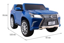 Lexus LX570 Lakierowane Autko dla 2 dzieci Niebieski SUV + Pilot