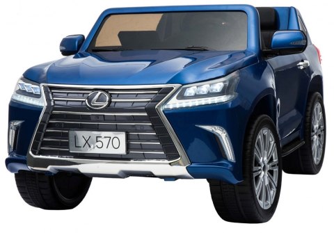 Lexus LX570 Lakierowane Autko dla 2 dzieci Niebieski SUV + Pilot