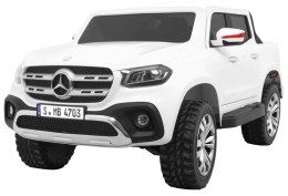 Mercedes Benz X-Class dla dzieci Biały Pickup + Pilot + Napęd 4x4