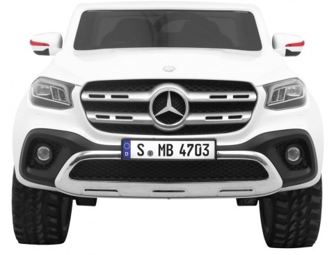 Mercedes Benz X-Class dla dzieci Biały Pickup + Pilot + Napęd 4x4