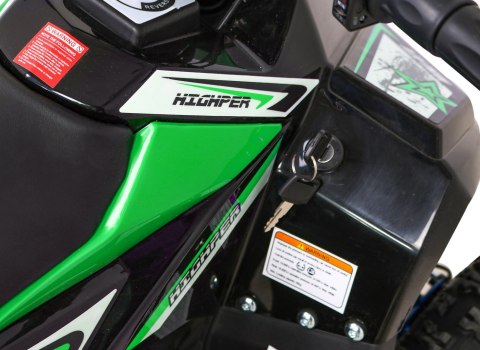 Quad HIPERFECT na akumulator Zielony 35km/h + Silnik 1000W + Koła pompowane + Regulacja siedzenia