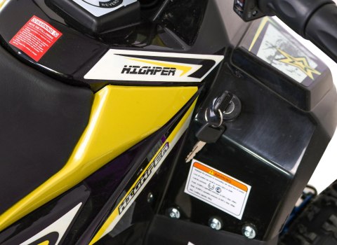 Quad HIPERFECT na akumulator Żółty 35km/h + Silnik 1000W + Koła pompowane + Regulacja siedzenia
