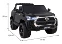 Toyota Hilux na akumulator dla dzieci Czarny Pickup + Napęd 4x4 + Pilot