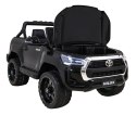 Toyota Hilux na akumulator dla dzieci Czarny Pickup + Napęd 4x4 + Pilot