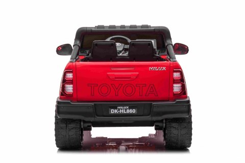 Toyota Hilux na akumulator dla dzieci Czerwony Pickup + Napęd 4x4 + Pilot