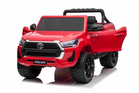 Toyota Hilux na akumulator dla dzieci Czerwony Pickup + Napęd 4x4 + Pilot