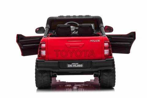 Toyota Hilux na akumulator dla dzieci Czerwony Pickup + Napęd 4x4 + Pilot