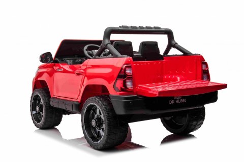 Toyota Hilux na akumulator dla dzieci Czerwony Pickup + Napęd 4x4 + Pilot