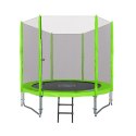 Trampolina ogrodowa SkyRamiz 244cm 8FT dla dzieci Zielony + Akcesoria