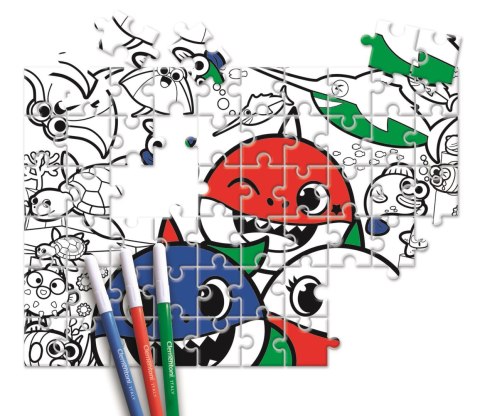 Happycolor Baby Shark | Puzzle 60el.| Clementoni