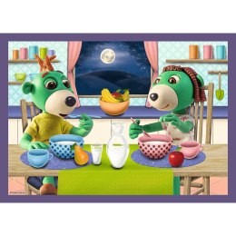 Puzzle 4w1 Dobranoc, Trefliki na noc Wieczorne rytuały Treflików | Trefl