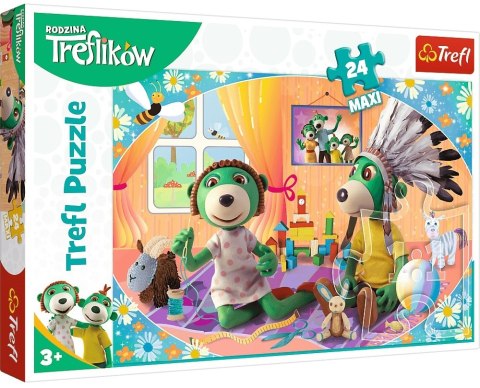 Puzzle maxi 24el. Rodzina Treflików Bawmy się razem! | Trefl