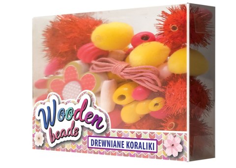 Koraliki drewniane małe różowe | Toys Inn