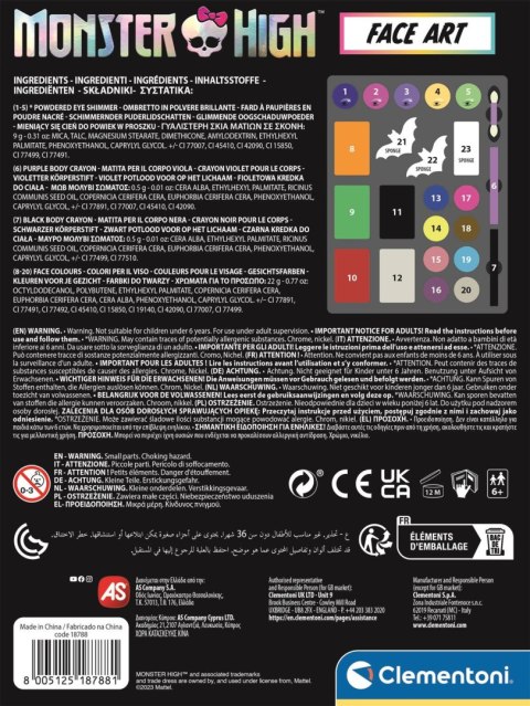 Monster High - Zestaw Do Malowania Twarzy | Clementoni