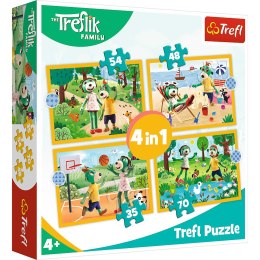 Puzzle 4w1 Rodzina Treflików | Trefl