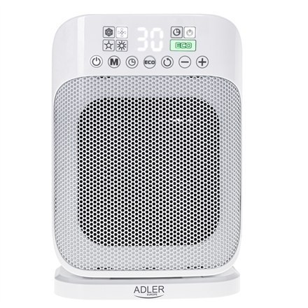 Adler | Grzejnik z pilotem | AD 7727 | Ceramiczny | 1500 W | Liczba poziomów mocy 2 | Odpowiedni do pomieszczeń do 15 m² | Biały